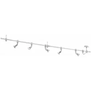 Image of Loops - Flush 5 Spot Ceiling Light Colour Aluminium Chrome Plated Bulb GU10 5x3W