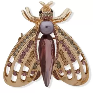 Image of Ladies Anne Klein Jewellery Base metal BX PIN CRITTER-GLD/PURPLE