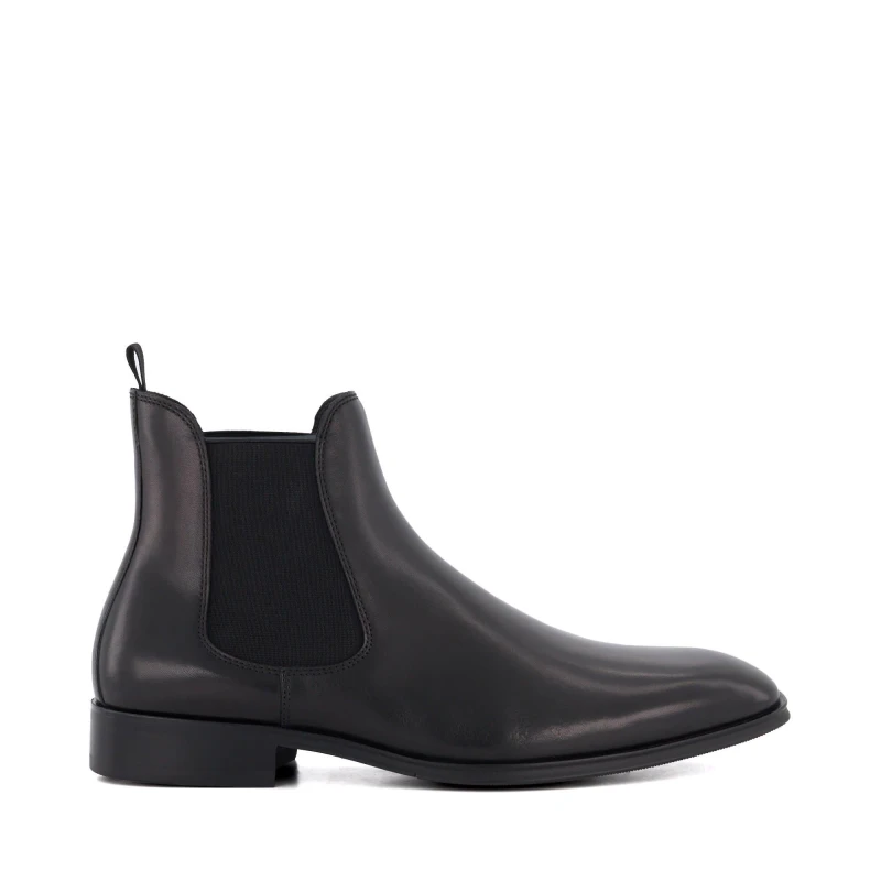 Image of Dune London Dune London Men 'Mandatory' Leather Chelsea Boots in Black Size: 11 Black 11 Male 5059549979990