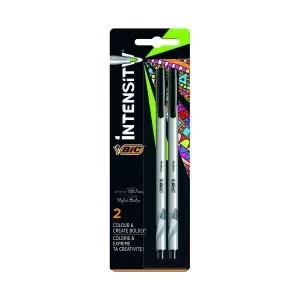 Image of Bic Intensity Fineliner Pen Medium Tip Black Pack of 2 964823 BC53811