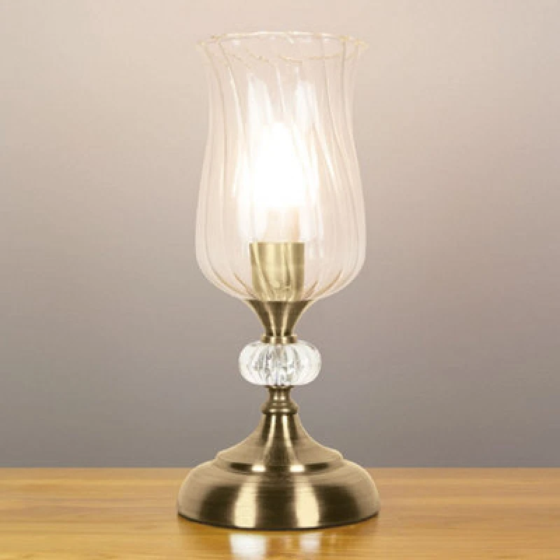 Image of Anika Hurricane Table Lamp, Brass