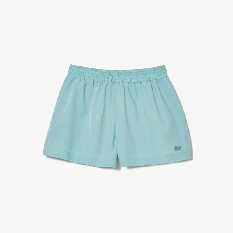 Image of Lacoste Womens Bermuda Fleece Jogger Shorts Eco Blue female 6 (34)