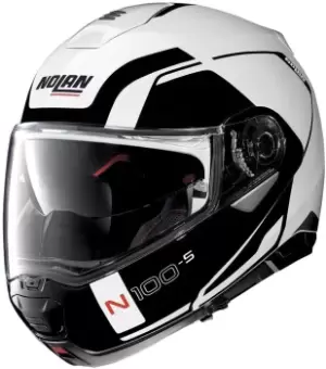 Image of Nolan N100-5 Consistency N-Com Helmet, black-white Size M black-white, Size M