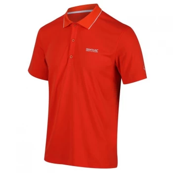 Image of Regatta Maverick V Quick Drying Polo Shirt - Burnt Salmon