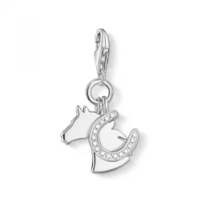 Image of Ladies Thomas Sabo Sterling Silver Charm Club Horse Charm