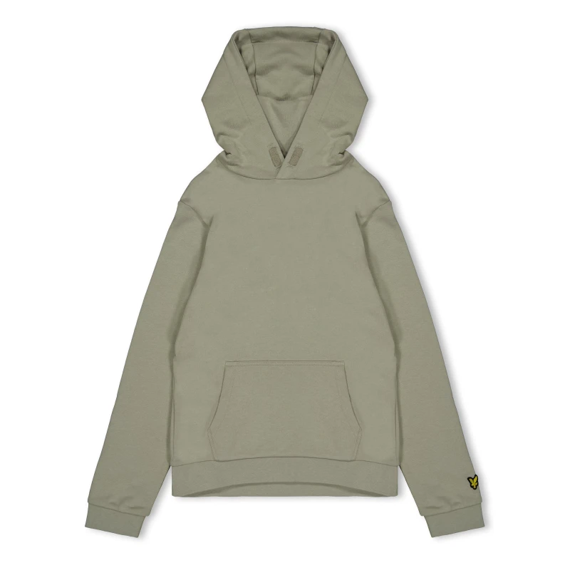 Image of Lyle and Scott Kids Print Pull Over Hoodie Cold Grey W742 male 8-9Y
