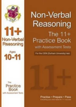 Image of 11+ Non-Verbal Reasoning Practice Book with Assessment Tests ages 10-11 for the Cem Test Hardback