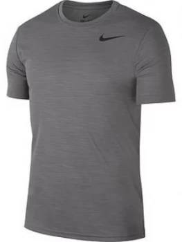 Image of Nike Dry Superset Short Sleeve T-Shirt - Grey Size M Men