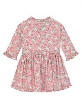 Image of Cath Kidston Baby Girls Bunnies Long Sleeve Dress And Bloomers - Pink