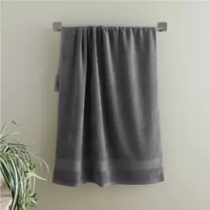 Image of Catherine Lansfield Anti-Bacterial 100% Cotton Hand Towel, Charcoal