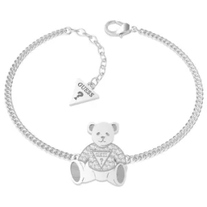 Image of Guess Vintage Bear Silver Tone Crystal Bracelet