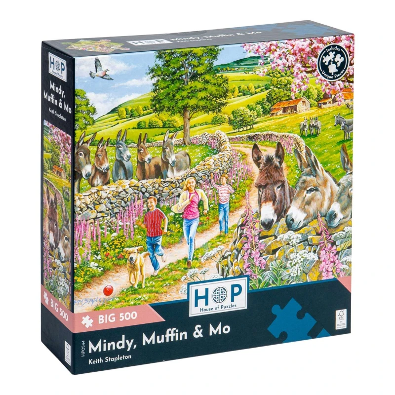 Image of The House Of Puzzles Mindy, Muffin & Mo, BIG 500 Piece Jigsaw Puzzle Multi unisex
