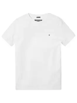 Image of Tommy Hilfiger Boys Essential Flag T-Shirt - Bright White, Bright White, Size 10 Years