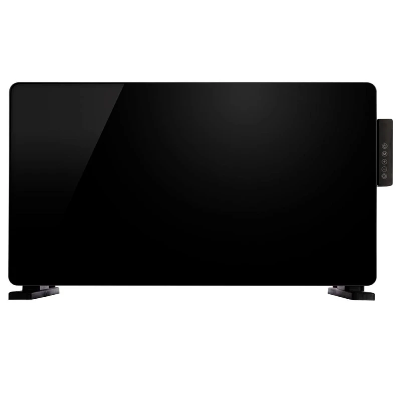 Image of TCP Black 2000W Glass Heater With Side Control Panel Black Unisex