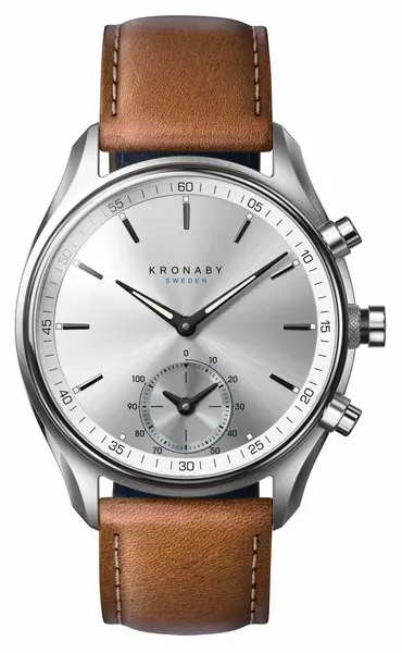 Image of Kronaby S0713/1 43mm SEKEL Bluetooth Tanned Brown Leather Watch