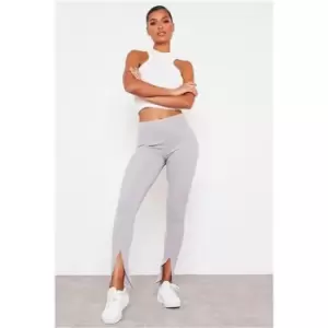 Image of I Saw It First Ribbed Split Front Legging - Grey