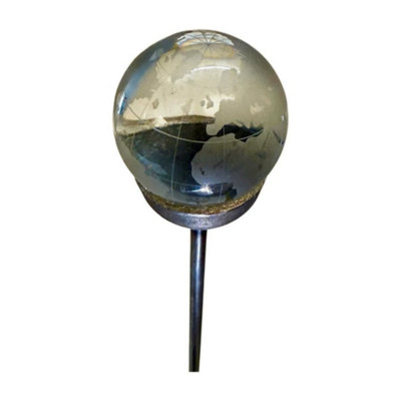 Image of Poppy Forge 5 Feet Etched World 60mm Marble Pin Garden Art (Pack Of 3) - Bare Metal/ready To Rust