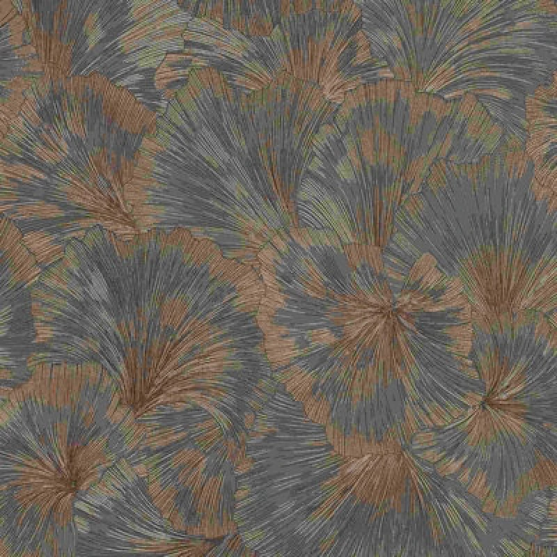 Image of Erismann Floral Flowers Fashion For Wall Grey Copper Wallpaper