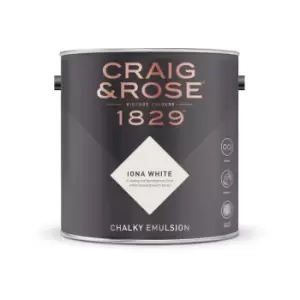 Image of Craig & Rose Chalky Emulsion Iona White - 5L