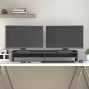 Image of Vidaxl Monitor Stand Grey 100X24X16cm Solid Wood Pine