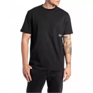 Image of Replay Small Logo T-Shirt Mens - Black