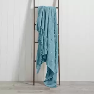 Image of Motti 140cm x 180cm Throw Blue