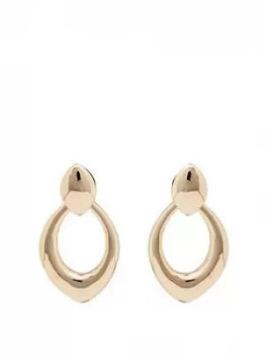 Image of Mood Gold Plated Polished Pear Shape Drop Earrings