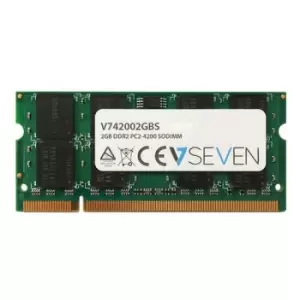 Image of V7 2GB DDR2 PC2-4200 533Mhz SO DIMM Notebook Memory Module - V742002GBS