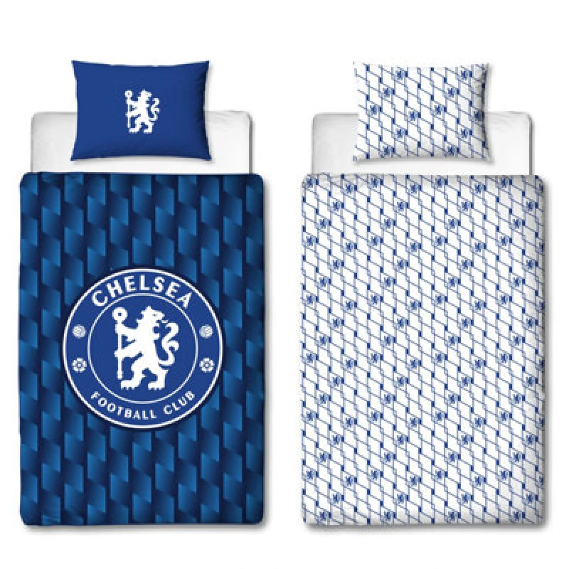 Image of Chelsea Football Club Geometric Single Duvet Cover