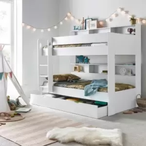 Image of Bedmaster Oliver White Storage Bunk Bed Without Drawer