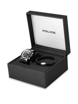 Image of Police Police Leather Watch & Bracelet Gift Set - Mens