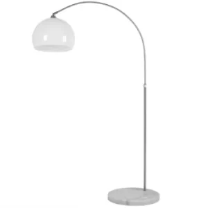 Image of Deuba Design Arc Lamp Height-Adjustable 146-220cm Stable Marble Foot Switch Floor Standard Lamp Free-Standing Luminaire