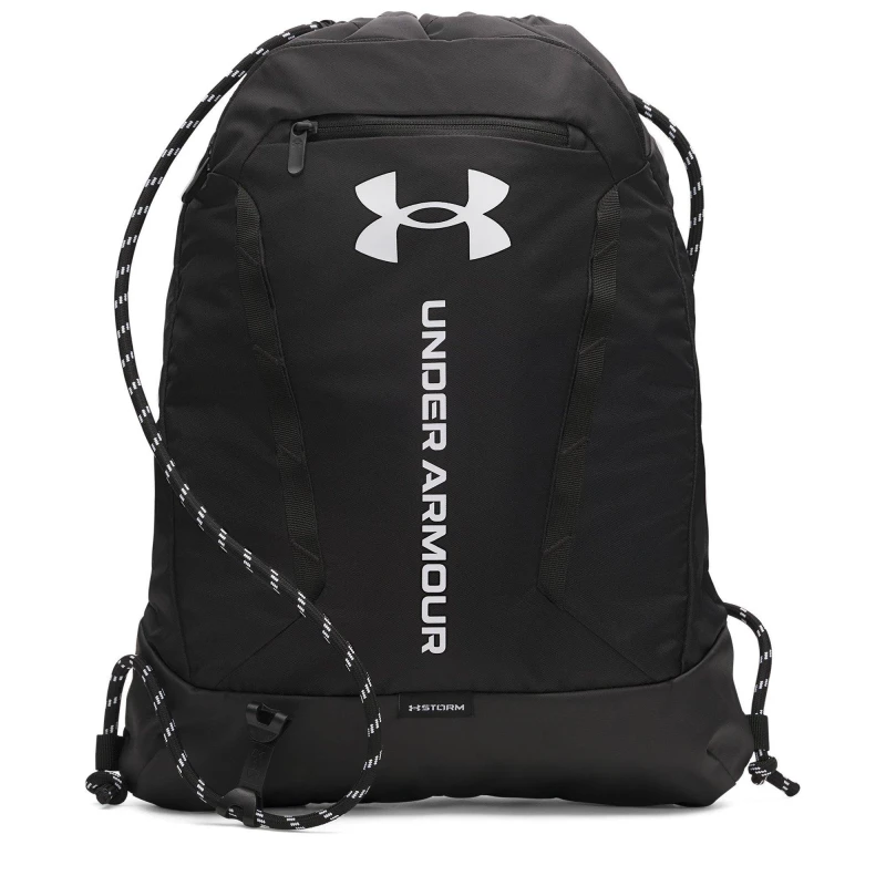Image of Under Armour Adults Hustle Gym Drawstring Bag Black unisex One Size