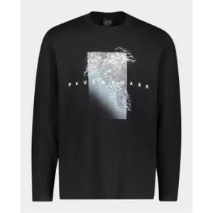 Image of PAUL AND SHARK Waves Long Sleeve T Shirt - Black