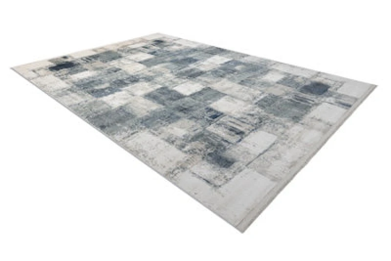 Image of RugsX Distin 0143A Navy Blue / Blue / White Modern Carpet - Geometric, Vinta 80X150 Cm