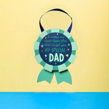 Image of Cheerful Rosette Hanging Plaque - Dad