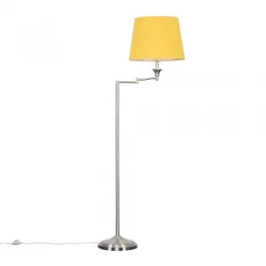 Image of Sinatra Floor Lamp with Mustard Aspen Shade