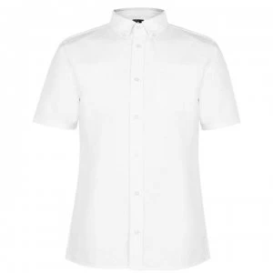 Image of Firetrap Short Sleeve Oxford Shirt Mens - White