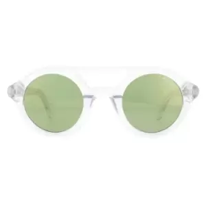 Image of Round Crystal Green Mirror Sunglasses