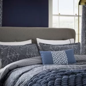 Image of Fable Ellinor Single Duvet Cover Set, Ink Blue