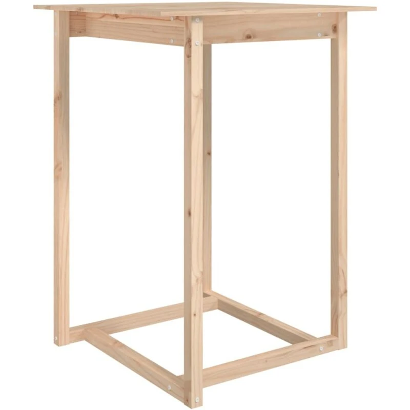 Image of Vidaxl Bar Table 80X80X110 Cm Solid Wood Pine, Brown 822182