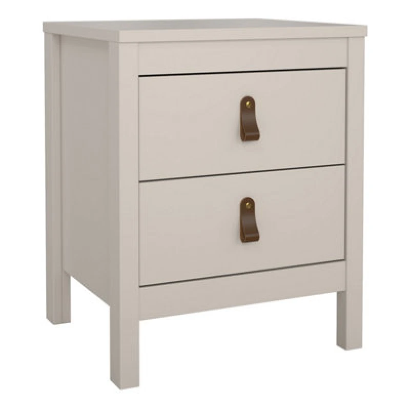 Image of Furniture To Go Barcelona Bedside Table 2 Drawers In Cashmere