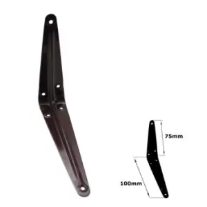 Image of Moderix Shelf Brackets Brown London Pattern Metal for Shelving Constructions - S