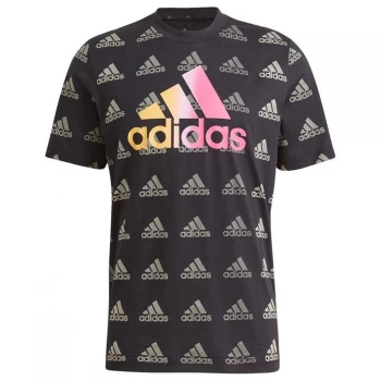Image of adidas BL Repeat Tee - White/Black