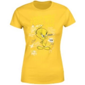 Image of Looney Tunes Tweety Pie More Puddy Tats Womens T-Shirt - Yellow - L - Yellow