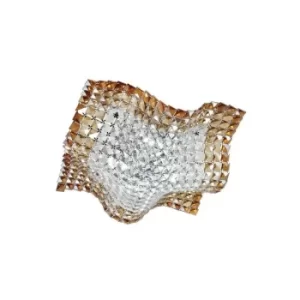 Image of Fan Europe RUMBA Ceiling Light Transparent, Amber, Crystal 44x12x44cm