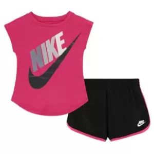 Image of Nike Futura Top And Shorts Set - Black