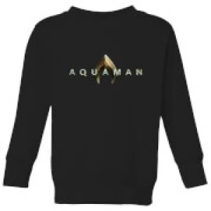 Image of Aquaman Title Kids Sweatshirt - Black - 3-4 Years