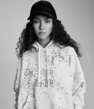 Image of AllSaints Womens Portland Talon Hoodie, Optic White, Size: M