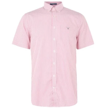 Image of Gant Short Sleeve Broadcloth Banker Shirt - Pink